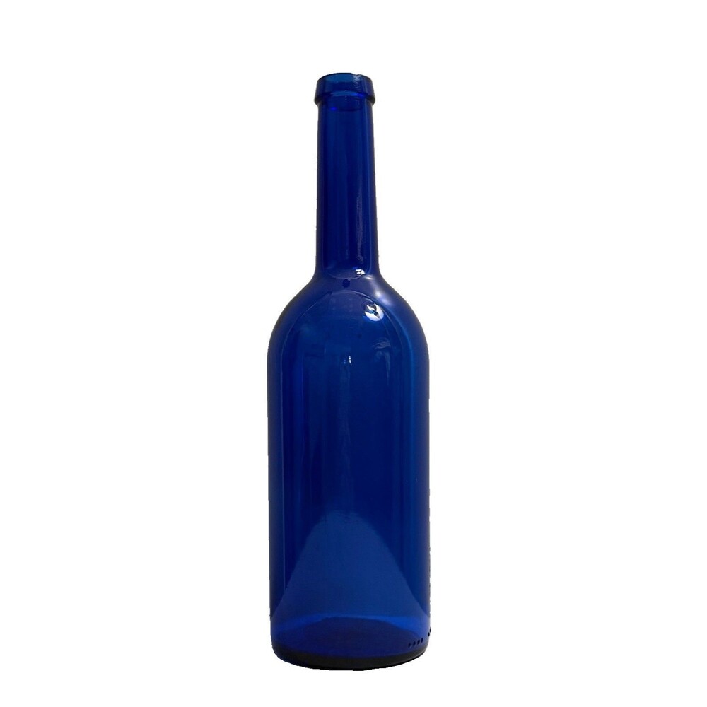 John Harvey Cobalt Blue Glass Sherry Bottle Spain 750ml UK Reg 118189